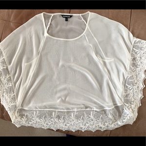 EXPRESS Sheer Lace Top With Cami
